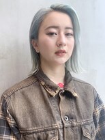 アルバム 銀座(ALBUM GINZA)&nbsp;切りっぱなしボブ_イヤリングカラーラベンダーカラー_68437