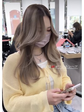 レディアル 大宮(REDEAL ope.) レイヤーカット　バレイヤージュ　ハイライト　網紅　韓国