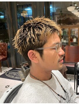 ルドローブラントオオサカ(LUDLOW BLUNT Osaka) 【LUDLOW BLUNT】スパイキーショート 束感ベリショ バーバー大阪