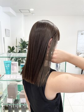 アッシュ 大宮店(Ash) イヤリングカラー【ブラウン×グレージュ】
