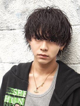 アルファ 新宿(alpha) サーフカール/ 刈り上げセンターパート/ブルーブラック[新宿駅]