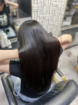 アローズ 久留米店(arose) 黒髪暗髪ブルーブラックワンカール美シルエットロング20代30代