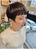 クラシカルショートレイヤーグレージュカラーベージュ30代40代