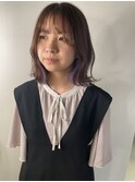 パープルカラー/韓国/インナーカラー/ブリーチ