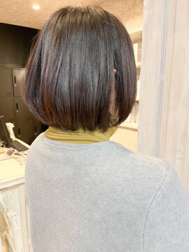 キャアリー(Caary) 福山人気酸性ストレートショートボブ内巻き簡単春赤みブラウン