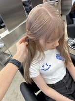 ペレ 栄店(PELE) デザインカラー/レイヤーカット/ウェットヘア/オリーブベージュ