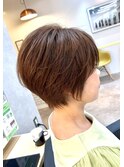 30代40代50代　白髪ぼかし×大人ショート　トレンドヘア　本厚木