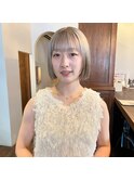 【hono】ホワイトブロンド/ボブ/ハイトーン