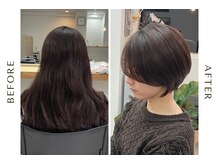 ルシェリア(le cherien)の雰囲気（マッシュショート。耳掛けが可愛い）