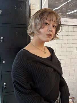 ローライト/デザインカラー/ボブ