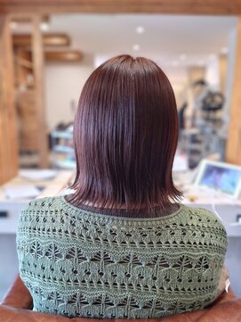 アドラーブル ココロ 新潟(adorable CoCoLo) 20代30代40代アッシュグレージュナチュラルボブ切りっぱなし