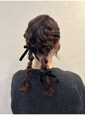 編み込みアレンジ