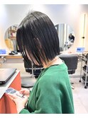 ミディアムストレート /ニュアンスカラー/髪質改善/縮毛矯正