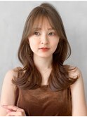 美髪チェリーブラウンデジタルパーマナチュラルカール艶感