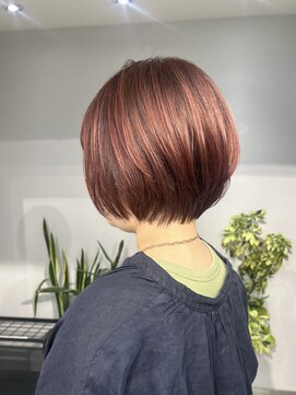 ヴェイン 渋谷(vain) ショート 暖色 ピンクブラウンカラー