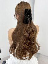 ランテルディ 渋谷(LANTERDIT)&nbsp;ハーフアップ ヘアアレンジ 髪質改善 顔周りカット 艶髪 20代
