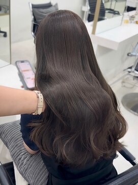 ベル 新宿店(Vel) 秋冬暗髪ダークグレー/オリーブグレー/グレージュ/美髪縮毛矯正