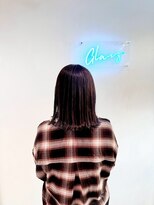 グランツ(GLANZ) 外ハネボブ×ネイビーインナーカラー