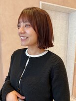オン キャナルシティ博多前店(on) 【晴音】切りっぱなしボブ/オレンジブラウン/20代