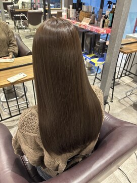 キャパ セントラル 天神 大名店(CAPA central) オリーブブラウン 透明感カラー髪質改善 艶髪 10代 20代