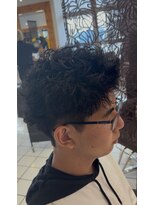ヘアーアンドメイク サワ 上田本店(SAWA)&nbsp;大人ピンパーマ/スパイキーショート/刈り上げ×短髪/骨格補正