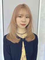 トラップヘアー ブリーチなし/髪質改善/レイヤーカット/ミルクティーベージュ