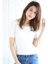 ヘアーアートシフォン 池袋西口店(Hair art chiffon)&nbsp;黒髪似合わせカットグレージュグラデーションカラーのふわミディ