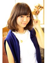 カットルームカラー 放出店&nbsp;王道のフェミニンボブ×ナチュラルベージュ