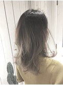 バレイヤージュ×ホワイトベージュ