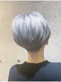 シルバー/丸みショート/20代30代/大人可愛い/丸みショート/