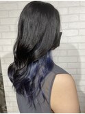 インナーカラー/ブリーチ/ブルーバイオレット/大人かわいい