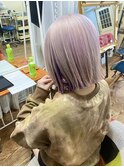 20代◎ハイトーン/切りっぱなしボブ/ダブルカラー/切りっぱなし