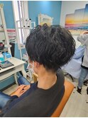 パーマ風アレンジショート/20代/30代/40代/50代/倉敷/白楽町