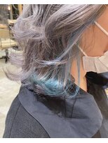 ヘアーエスクールステラ(hair S.COEUR stella) アイスブルーカラー/透明感カラー/外ハネ