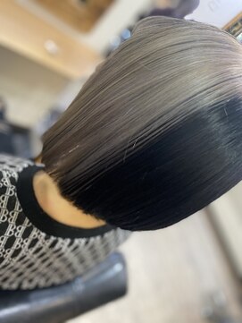 ラビス クローバー(Lovis clover) コリアンブラック　シルバー　モテ髪　セクションカラー