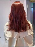 塩基性カラー×ピンクブラウン