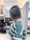 イメチェンハッシュカットフルバング似合わせレッドブラウン