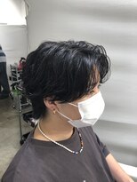 オーシャントーキョー(OCEAN TOKYO)&nbsp;ニュアンスセンターパート(刈り上げツーブロック黒髪パーマ)