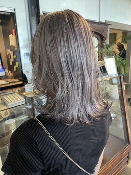 ムード マグ レーベル 南松本(MOOD Mag Label) 10代20代★ダブルカラーブリーチミルクティーカラー　毛先カラー