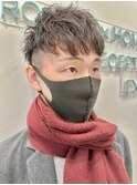ツーブロック刈り上げマッシュショートパーマメンズヘア