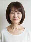 70代にオススメ★上品ナチュラルショートボブ