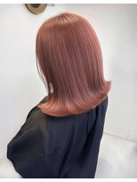 プログレス 長町南店(PROGRESS) ボブ×ピンクベージュ/外はねボブ/10代20代30代