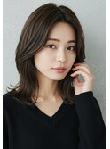 30代40代50代外ハネミディアムレイヤー髪質改善酸性ストレート