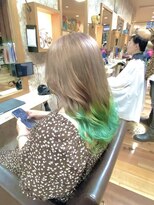 ゴリラビスケッツ(GORILLA BISCUITS)&nbsp;グリーングラデ/ケアブリーチ/ダブルカラー/デザインカラー