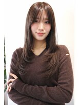 イヴォーク トーキョー(EVOKE TOKYO)&nbsp;レイヤー/ミディアム・ロング/20代/顔周り/ブラウンベージュ