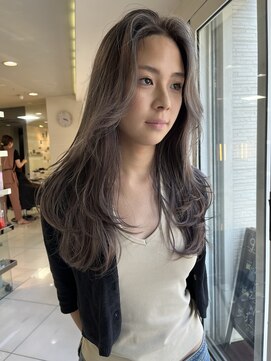 シエル バイ ケンジ 登戸 生田(CIEL by KENJE) ハイライトカラー/ミディアムレイヤーカット/外国人風/前髪なし