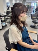 編み目が可愛いハーフアップヘアアレンジ！美由紀#八王子