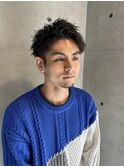 ツイストパーマ/2ブロック刈り上げ/大人かっこいいヘア
