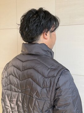 大人男子×ニュアンスパーマ