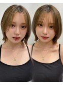 2wayバング×短めボブ